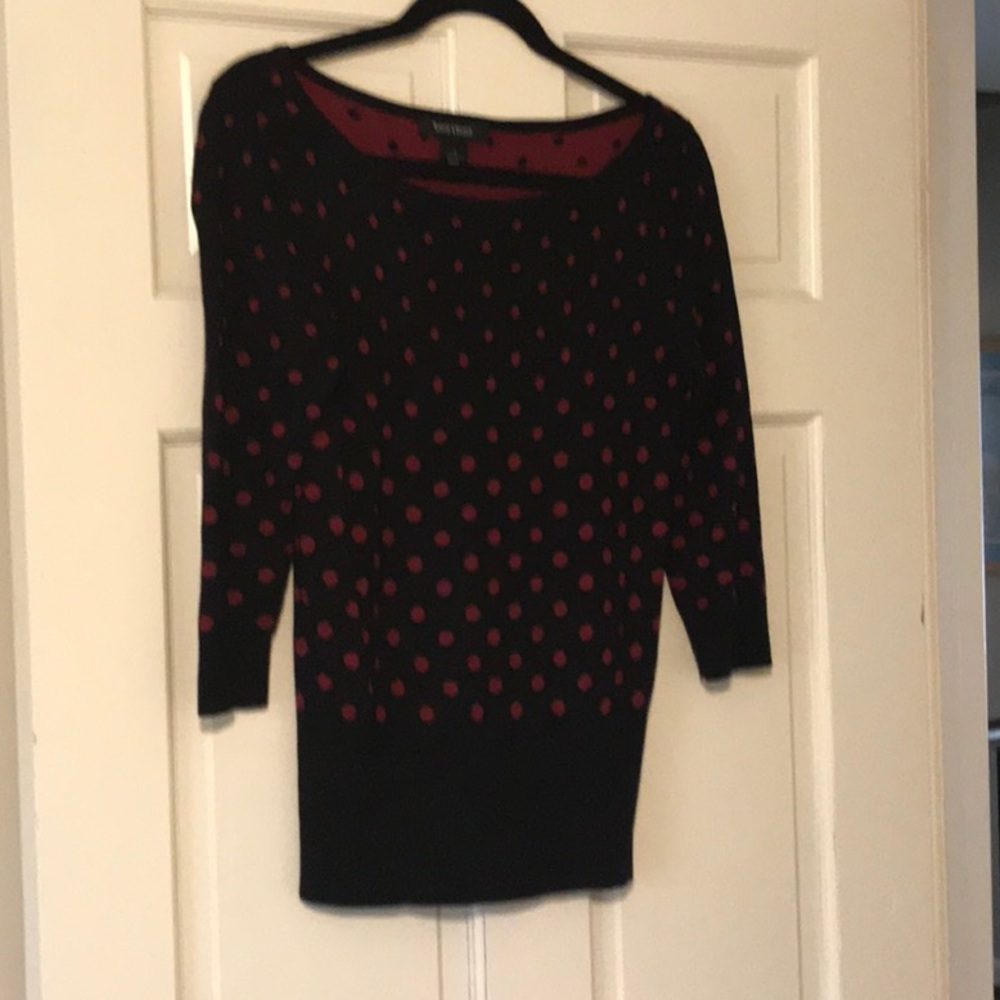 White house black market polkadot sweater